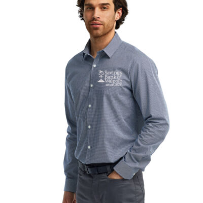 Men's Microcheck Gingham Long-Sleeve Cotton Shirt Thumbnail